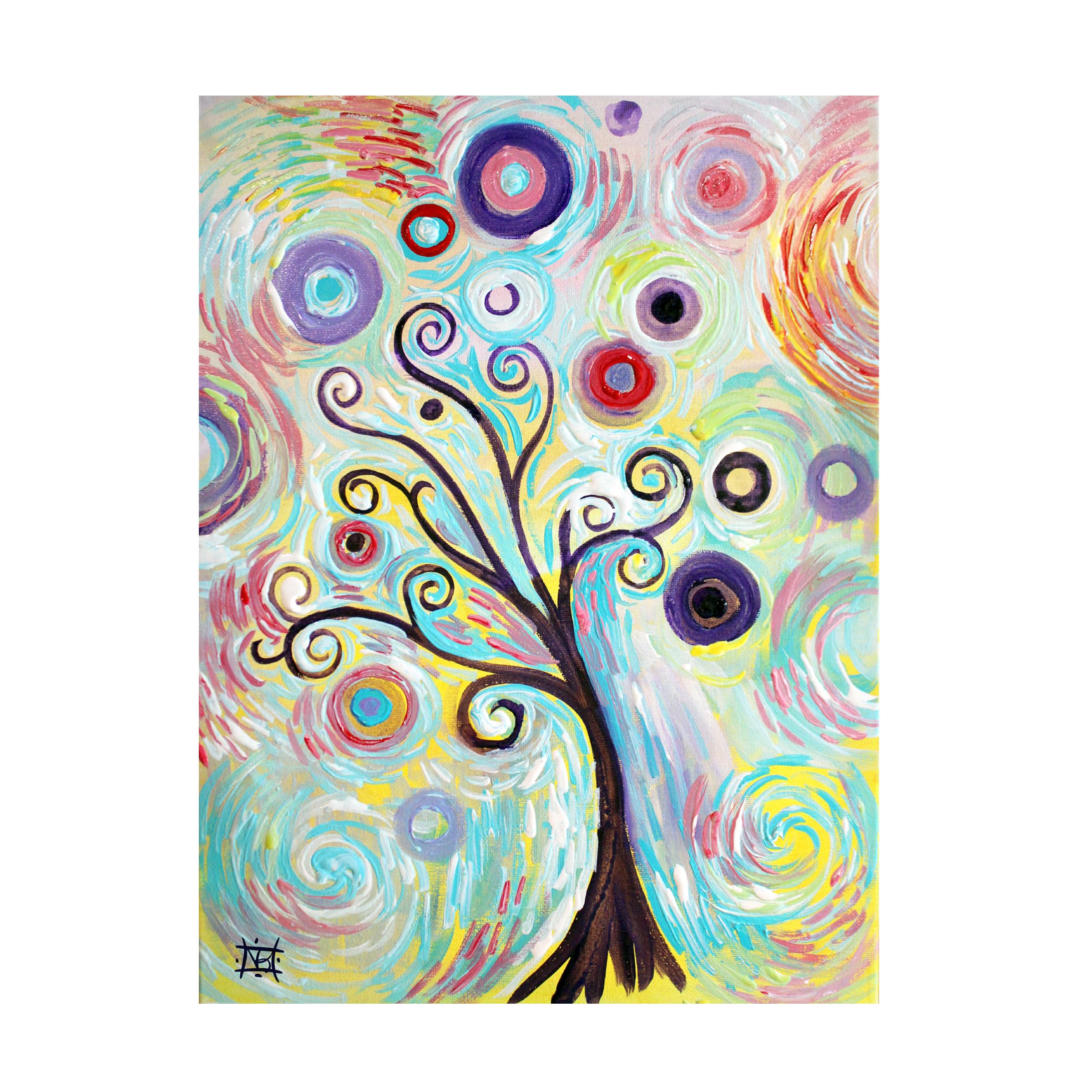 Natasha Wescoat 'Sonet of The Sky' Canvas Wall Art - 35x47 Inches Handmade Painting for Living Room, Bedroom & Office Decor - Modern Abstract Artwork Perfect for Home & Office Spaces