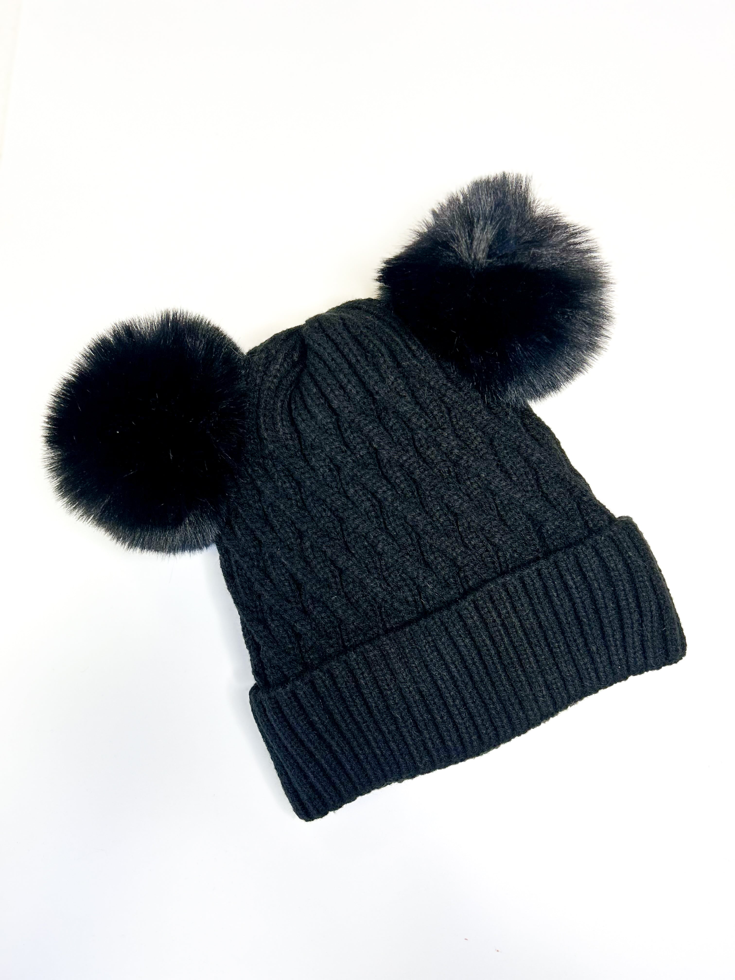 Warm & Stylish Maeve Pom Pom Beanie for Women - Soft Winter Knit Hat with Faux Fur Ball - Perfect for Cold Weather, Outdoor Activities & Fashion Accessories