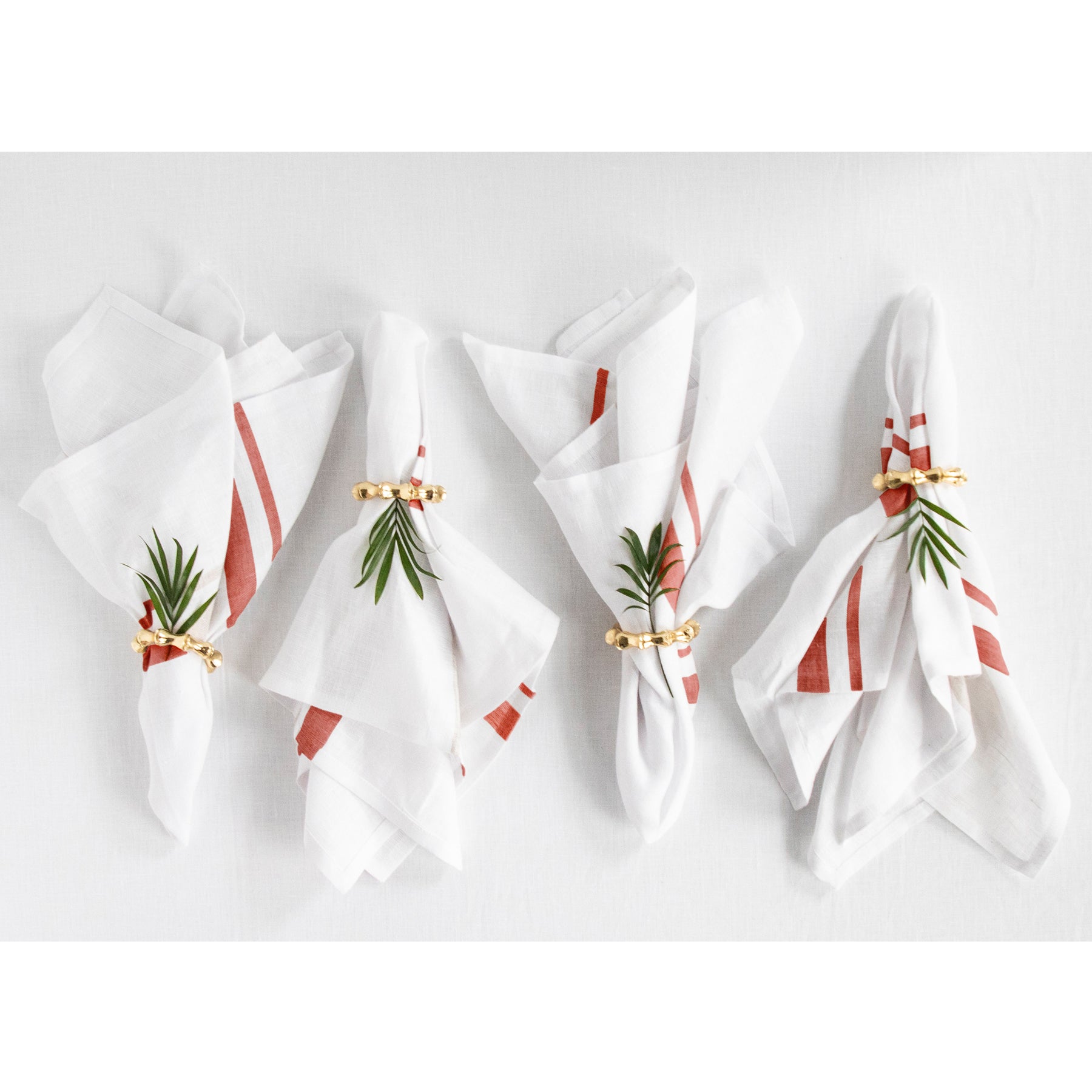 French Striped Cotton Napkins - Premium 12-Pack for Dining, Parties & Home Decor - Elegant Table Setting Accessories