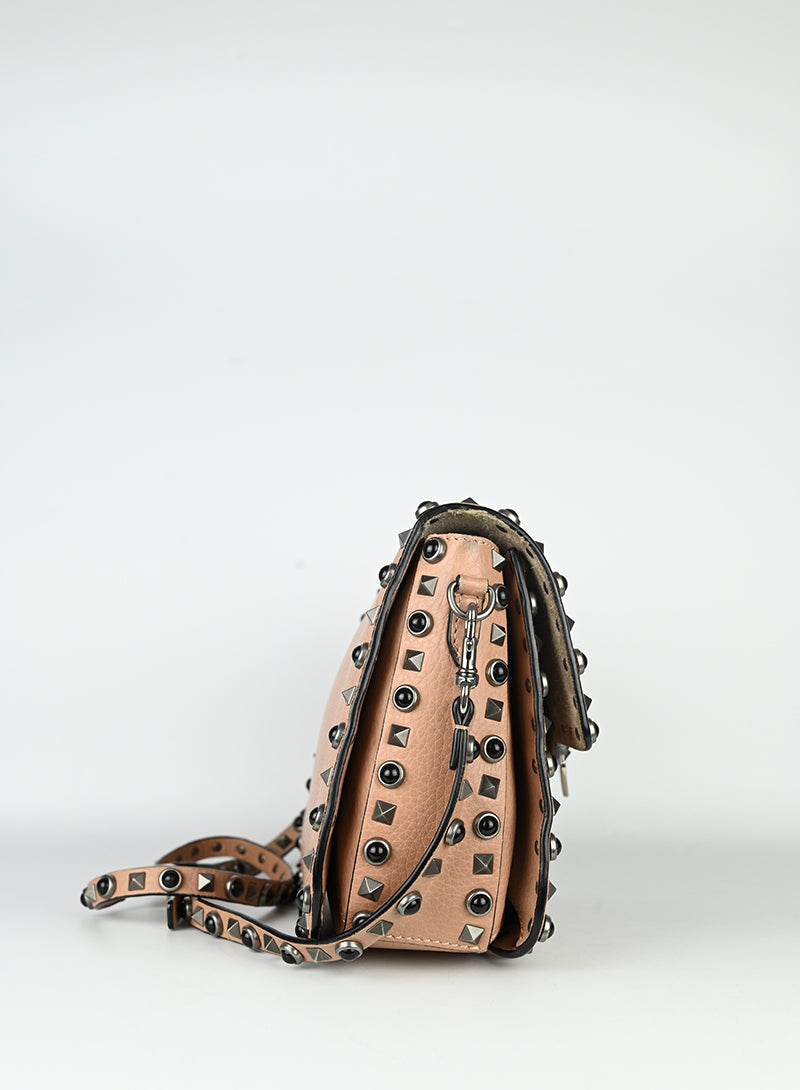 Valentino Rockstud Shoulder Bag in Nude - Perfect for Everyday Wear, Date Nights & Special Occasions