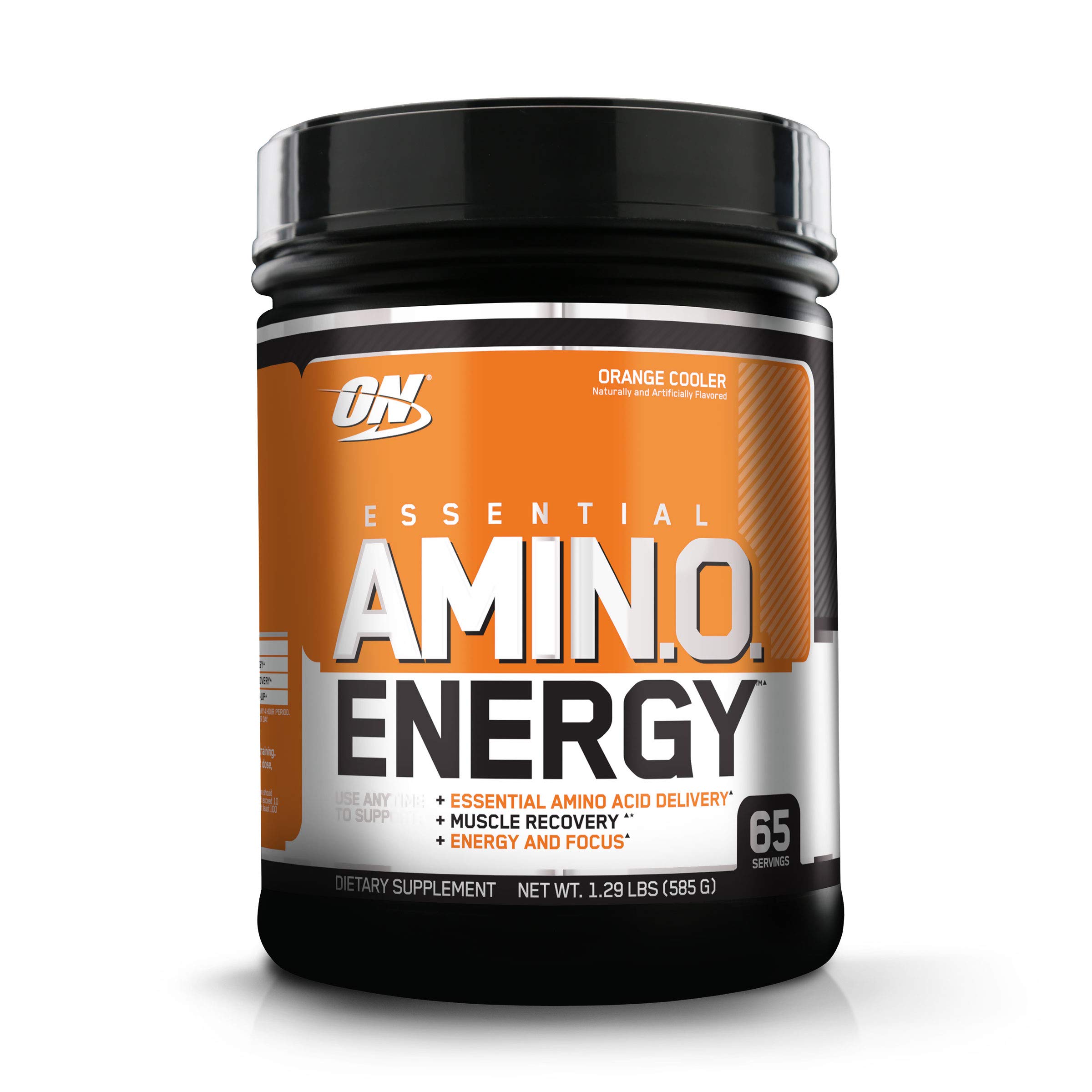 Optimum Nutrition Amino Energy Pre Workout Powder - Green Tea, BCAA, Amino Acids, Keto Friendly with Green Coffee Extract - Orange Cooler Flavor, 65 Servings (Packaging May Vary) | Energy Boost for Gym, Running & Fitness Training