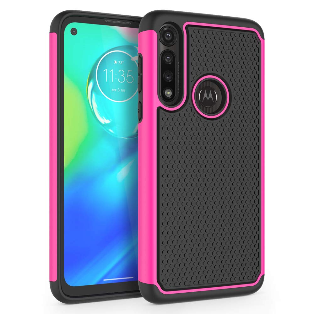 Shockproof Moto G Power Case (2020) - Hot Pink for Outdoor Protection