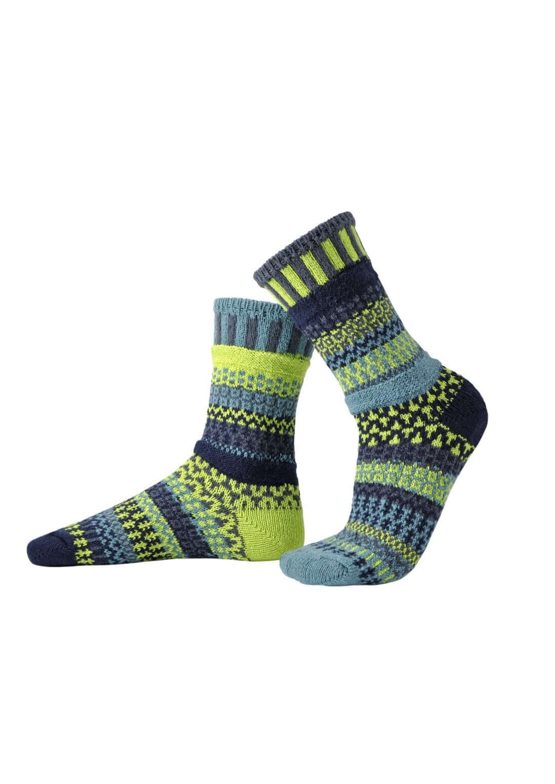 LEMONGRASS Knitted Crew Socks - Made in USA - Soft & Comfortable Cotton Socks for Men & Women - Perfect for Everyday Wear, Work & Casual Outfits