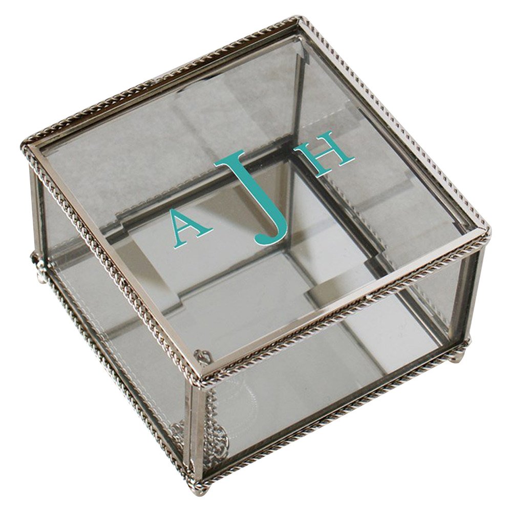 Personalized Monogrammed Jewelry Box for Women - Engraved Keepsake Gift for Birthday, Anniversary, Wedding - Elegant Storage for Necklaces, Rings & Bracelets - Perfect for Dresser, Vanity & Travel