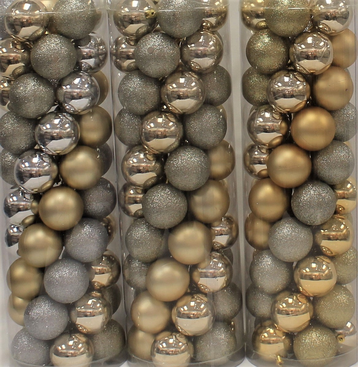 45 Pack of 60MM Shatterproof Christmas Ball Ornaments - Champagne, Silver & Gold Holiday Decorations for Tree, Wreath and Home Decoration
