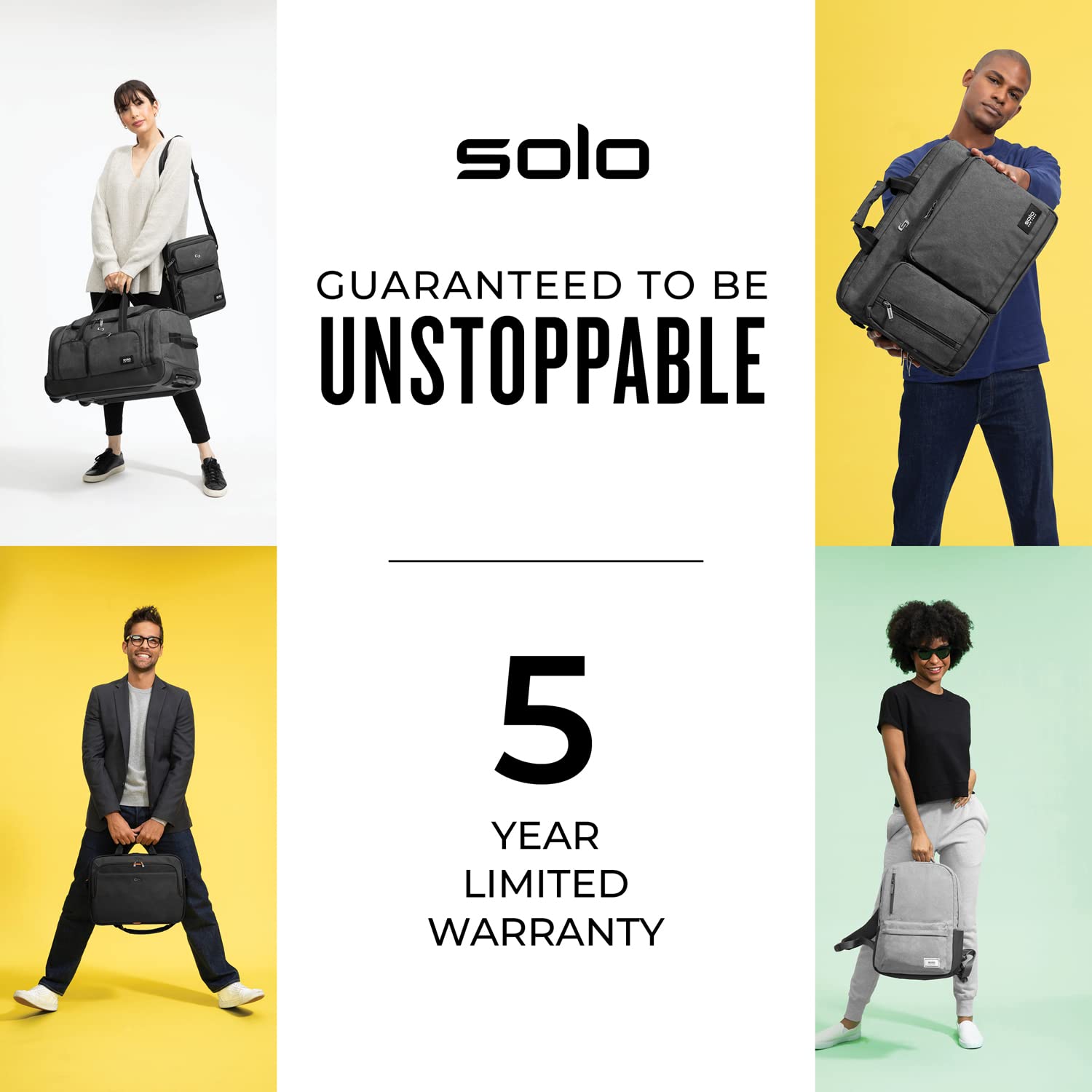 Solo New York Empire Rolling Laptop Bag for Women & Men - 17.3 Inch Rolling Briefcase with Wheels, Business Travel Carry On Luggage - Black (CLS910-4) | Perfect for Airplane, Office & Commuting