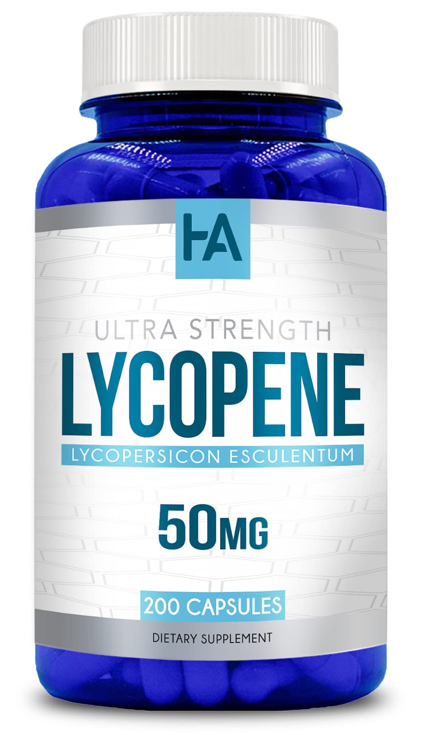 Healing Awakening Lycopene 50mg - 200 Vegetarian Capsules | Non-GMO, Gluten Free Supplement for Heart & Skin Health | Supports Antioxidant Protection & Cellular Health - Perfect for Daily Wellness Routine & Anti-Aging Care