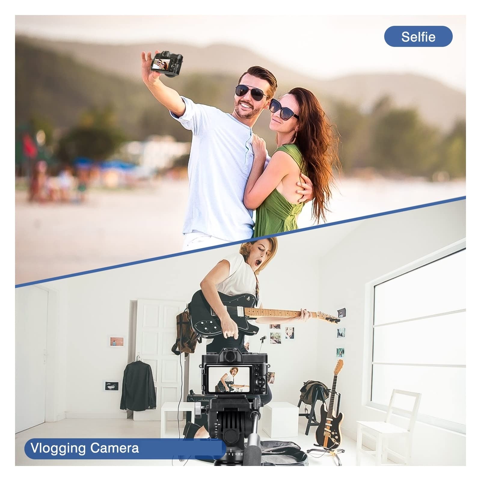 **AUBEST 30MP Digital Video Camera with 16X Zoom, 32GB TF Card & Normal Lens - Portable Handheld Camcorder for Vlogging, YouTube, Travel, and Photography**