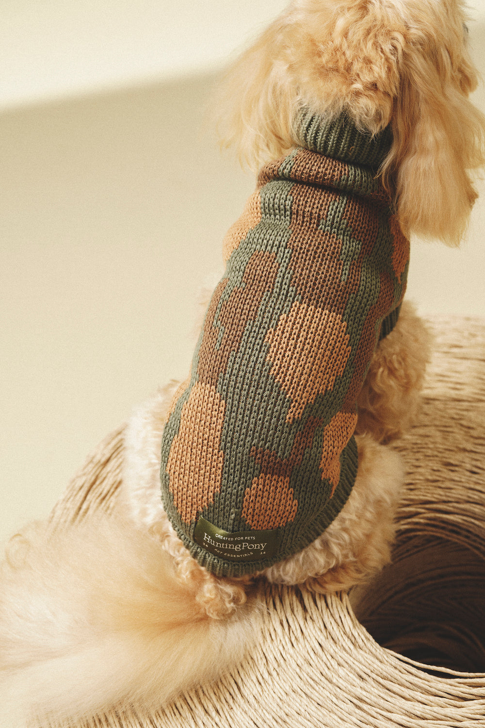 Dog Cardigan Sweater - Soft Pony Cotton Knit for Small Dogs - Cozy Winter Wear for Indoor & Outdoor Use