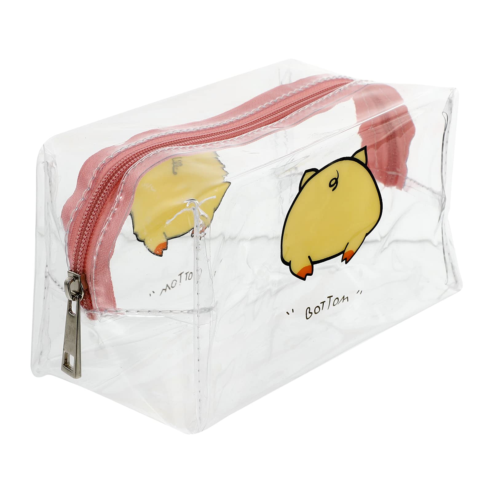 FRCOLOR 1Pc Transparent Cosmetic Pouch - Waterproof Makeup Storage Bag for Travel, Toiletry Organizer, Clear Travel Cosmetic Case (Perfect for Makeup Brushes, Lipsticks & Skincare Products)