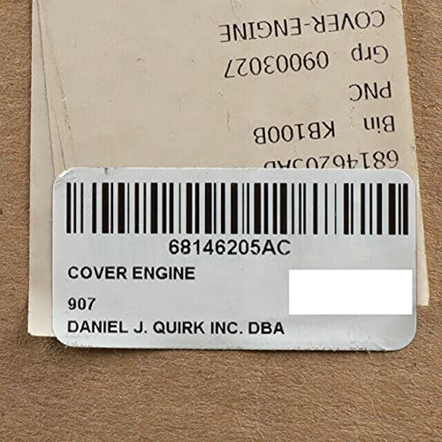 Mopar 68146205AC Engine Cover - High-Quality Replacement Part for Dodge, Jeep, Chrysler Vehicles - Perfect for Engine Protection & Performance Enhancement