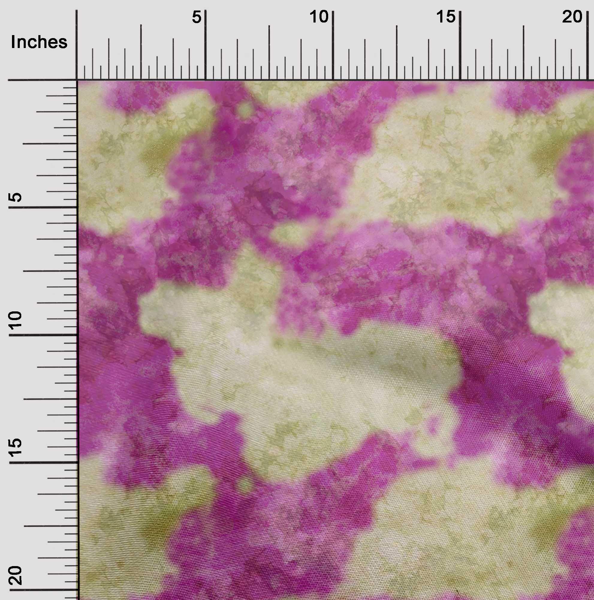 Premium Cotton Cambric Fuschia Pink Watercolor Print Fabric by The Yard - 56 Inch Wide Soft Dress Material for DIY Clothing, Home Decor & Craft Projects