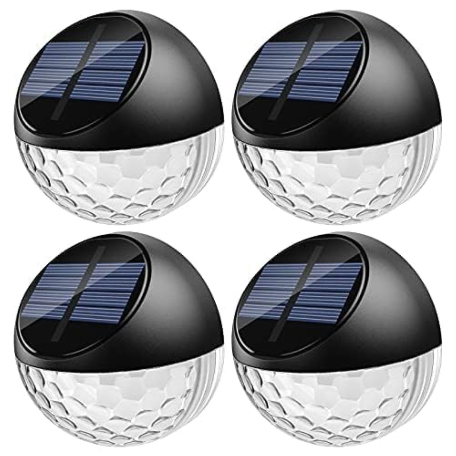 **Quntis 4Pack Solar Lights Outdoor, IP65 Waterproof LED Solar Fence Lights with Auto On/Off, Warm White Solar Garden Lights for Wall, Deck, Post, Patio, Yard, Stairway, Path, Porch – Perfect for Landscape Lighting & Nighttime Safety**