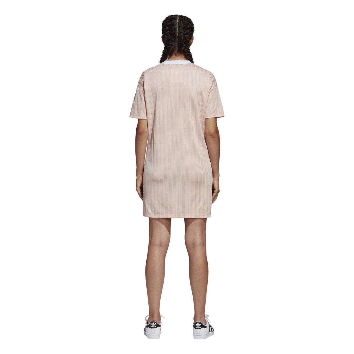 Adidas Women's Originals Trefoil Dress - Pink & White (Size M) | Casual Summer Dress for Women | Perfect for Beach, Shopping & Daily Wear