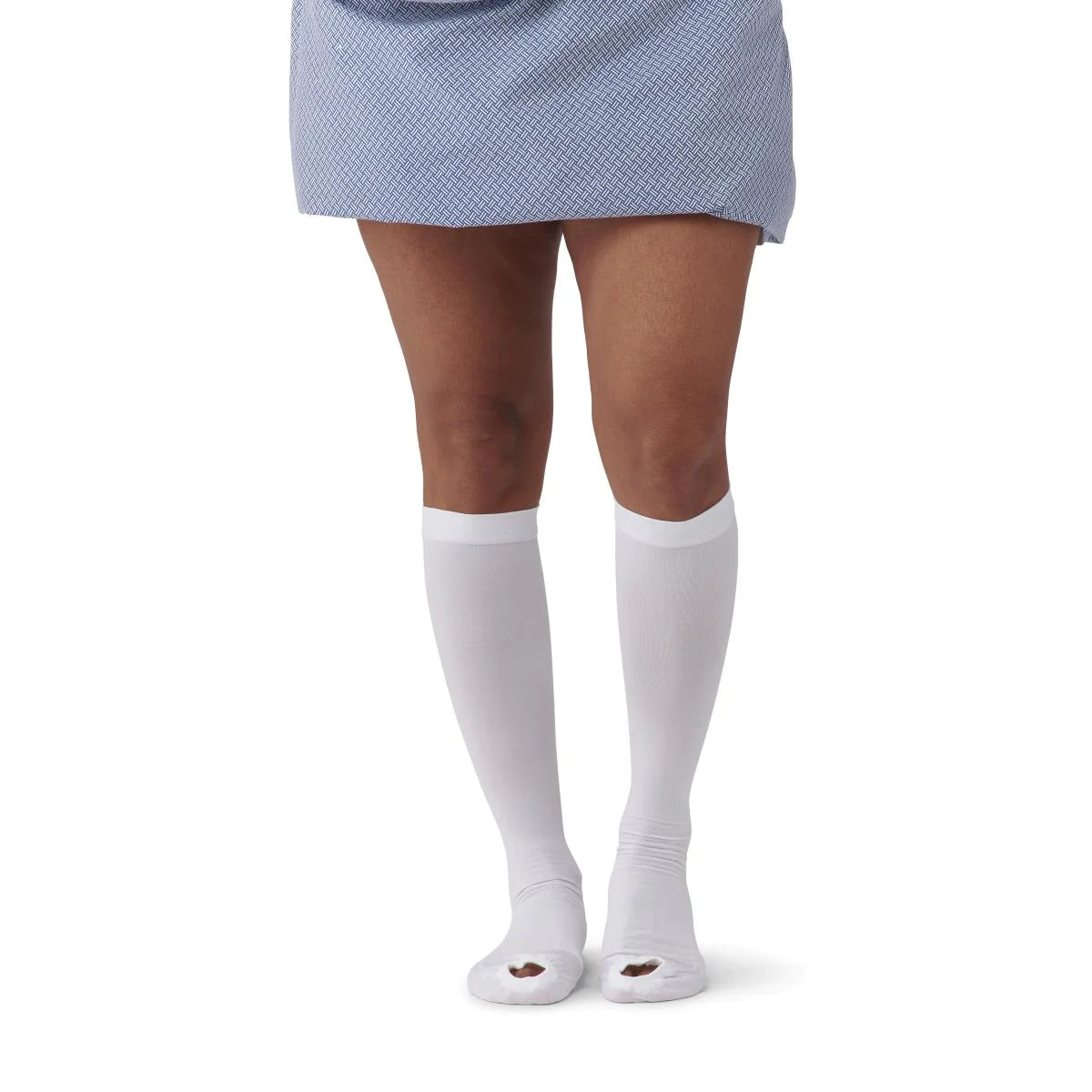 Knee Length Anti-Embolism Compression Stockings - Large Size for Circulation Support & Blood Clot Prevention - Ideal for Post-Surgery, Travel & Long Sitting