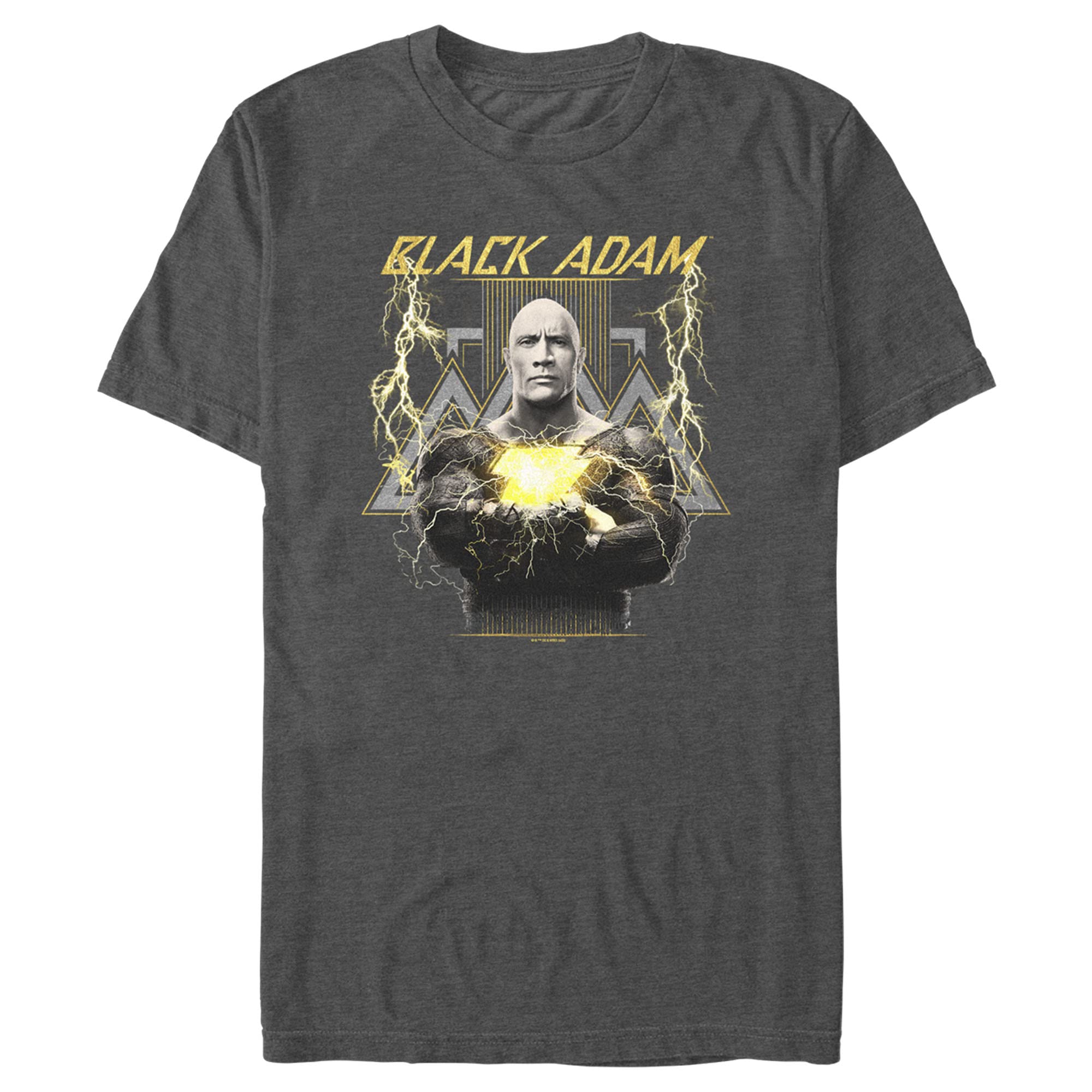 Men's Black Adam Black & White Graphic T-Shirt - Superhero Movie Fan Apparel for Casual Wear & Cosplay