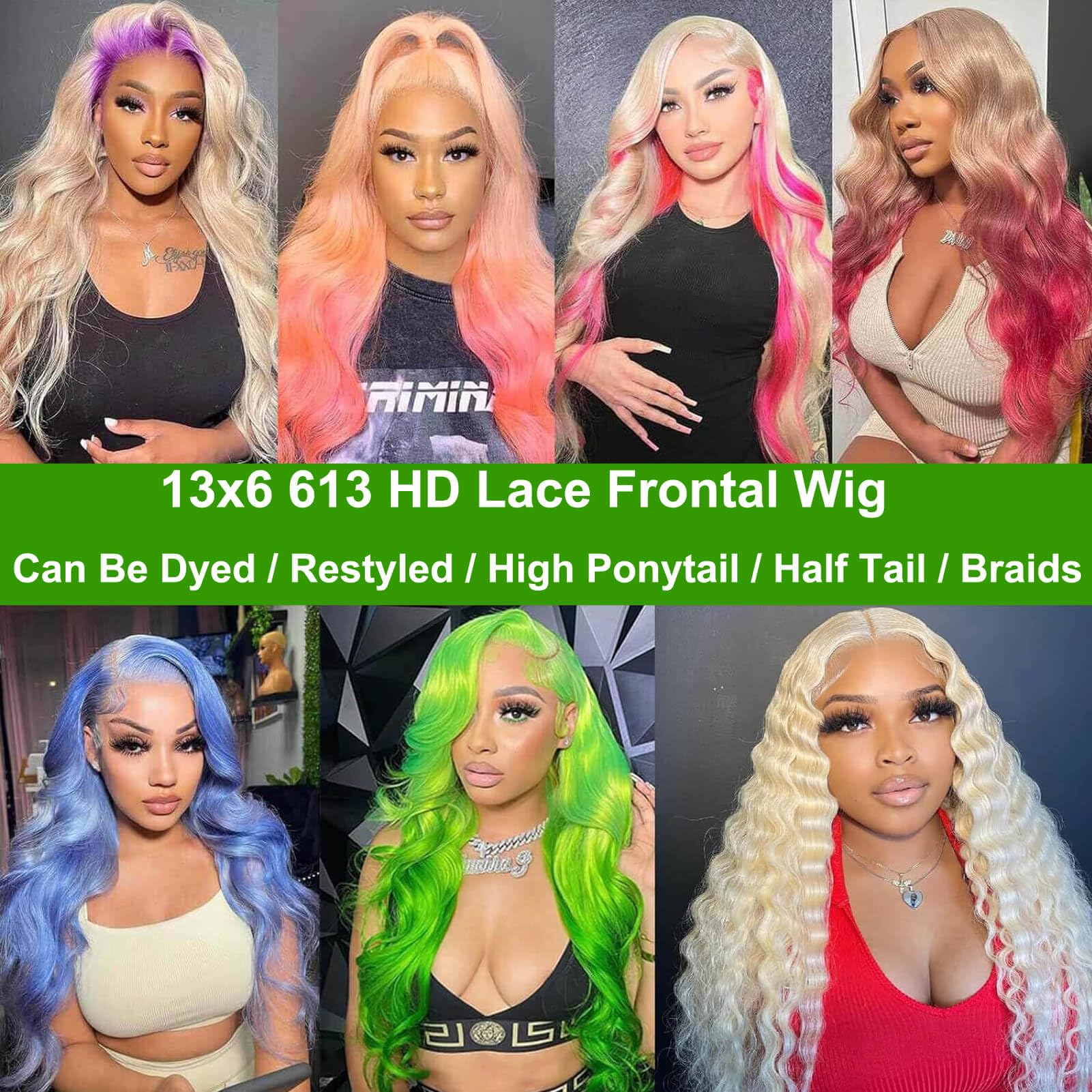 613 Blonde 13x6 HD Lace Front Wig - 30 Inch Straight Brazilian Human Hair Wig with Pre-Plucked Hairline & 180 Density (Glueless, Transparent Lace) - Perfect for Daily Wear, Cosplay, and Special Occasions
