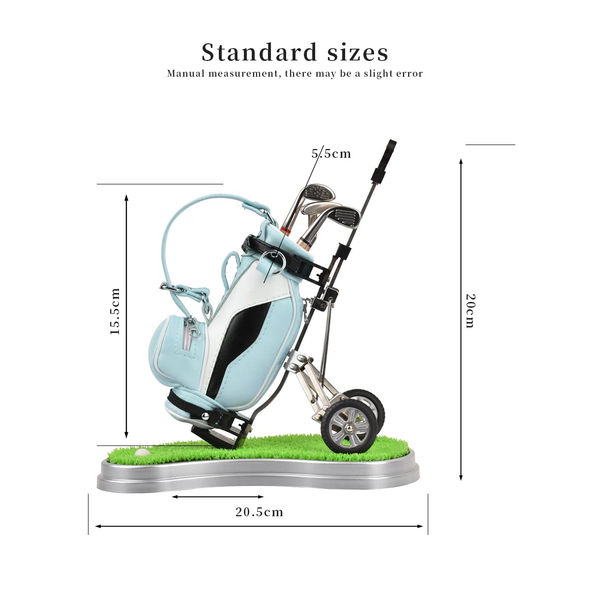 Dual-Purpose Golf Pen Holder with 3 Club Pens - Unique Office Desk Organizer & Golf Lover Gift for Men & Women | Perfect for Golf-Themed Decor & Birthday Presents