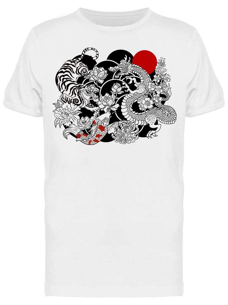 Dragon Tiger Fight T-Shirt for Men - Streetwear & Casual Style