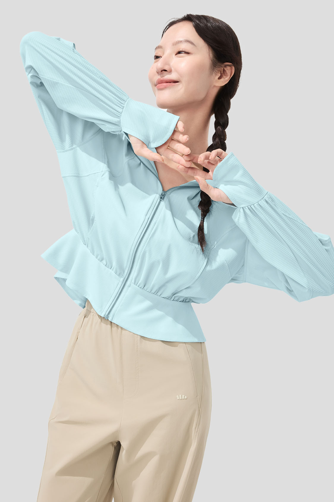 Women's UPF50+ Cooling Breathable Sun Jacket - Lightweight Short Sleeve UV Protection for Outdoor Activities, Hiking & Beach Wear