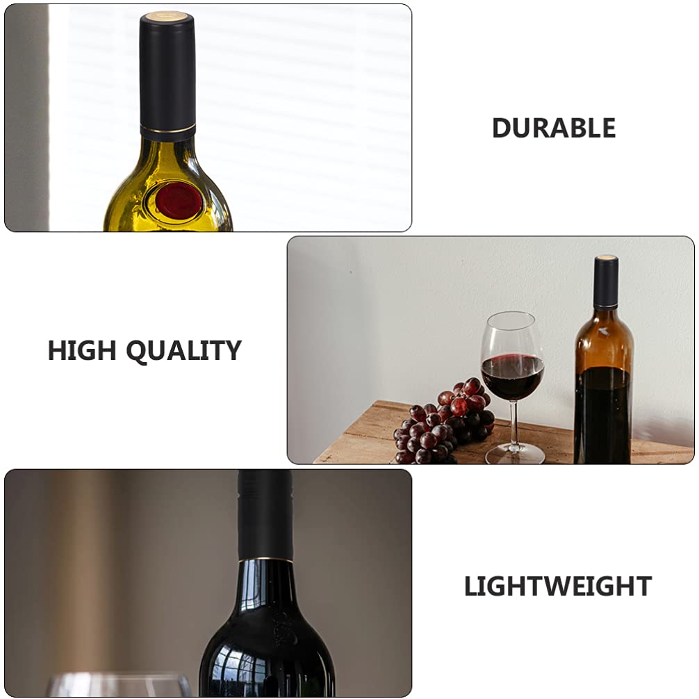 HEMOTON 100Pcs PVC Wine Bottle Shrink Caps - Heat Shrinkable Capsules for Wine Bottles, Corks & Jacket Sealing - Perfect for Home Brewing, Winemaking & Bottle Sealing