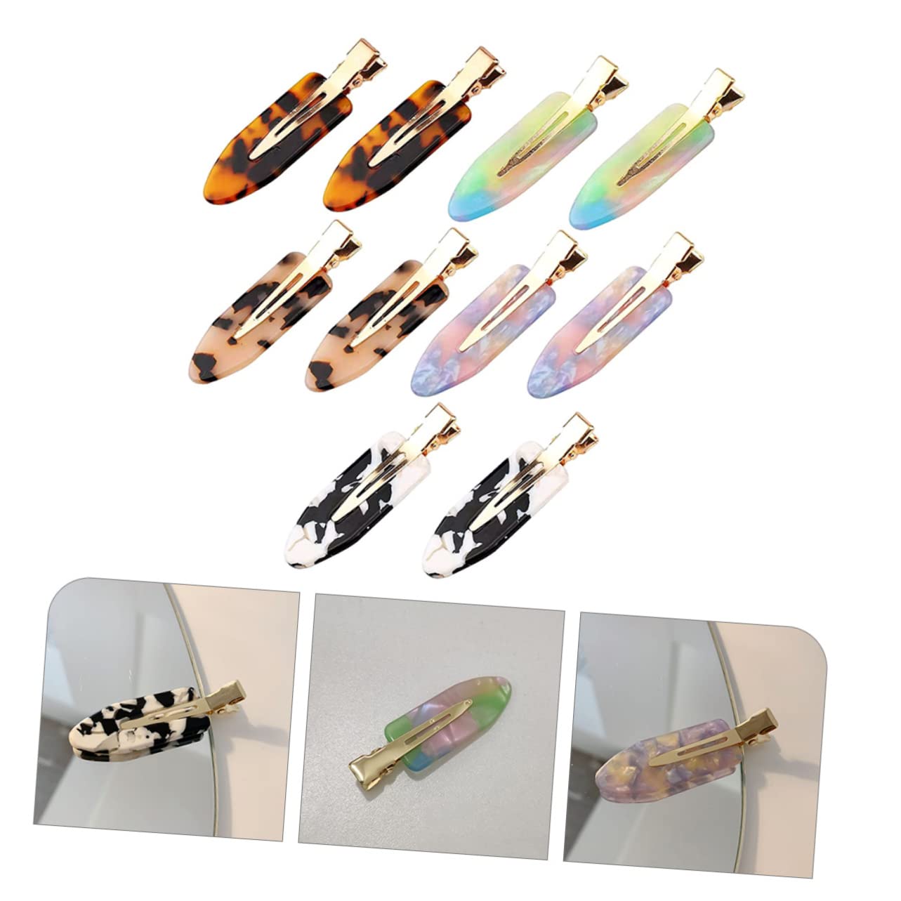 FOMIYES 4 Sets Cute Hair Clips for Women - No Crease Flat Barrettes & Alligator Clips (40pcs) - Perfect for School, Work, and Everyday Hairstyling