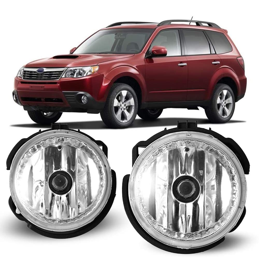 CPW Fog Lights Assembly Replacement for Subaru Forester (2009-2013) & Impreza WRX STI (2008-2010) - Durable Driving Fog Lights for Enhanced Night Visibility & Off-Road Safety