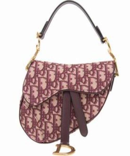 Mini Dior Burgundy Oblique Saddle Bag - Luxury Crossbody Purse for Women | Perfect for Date Night, Parties & Everyday Use