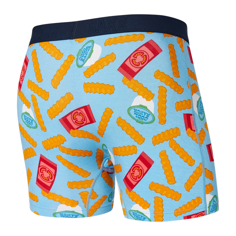 SAXX Vibe Super Soft Cool Ranch Boxer Briefs for Men - Light Blue | Moisture-Wicking & Breathable Underwear for Gym, Workout & Everyday Comfort