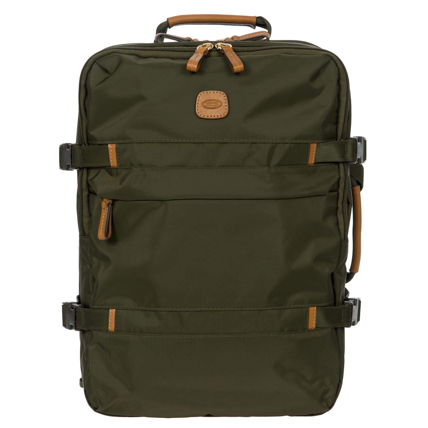 Bric's X-Travel Montagne 16.5 Inch Carry On Backpack for Men & Women - Lightweight Travel Laptop Backpack with USB Port - Perfect for Business Trips, Airplane Travel & Daily Commute - Olive Green