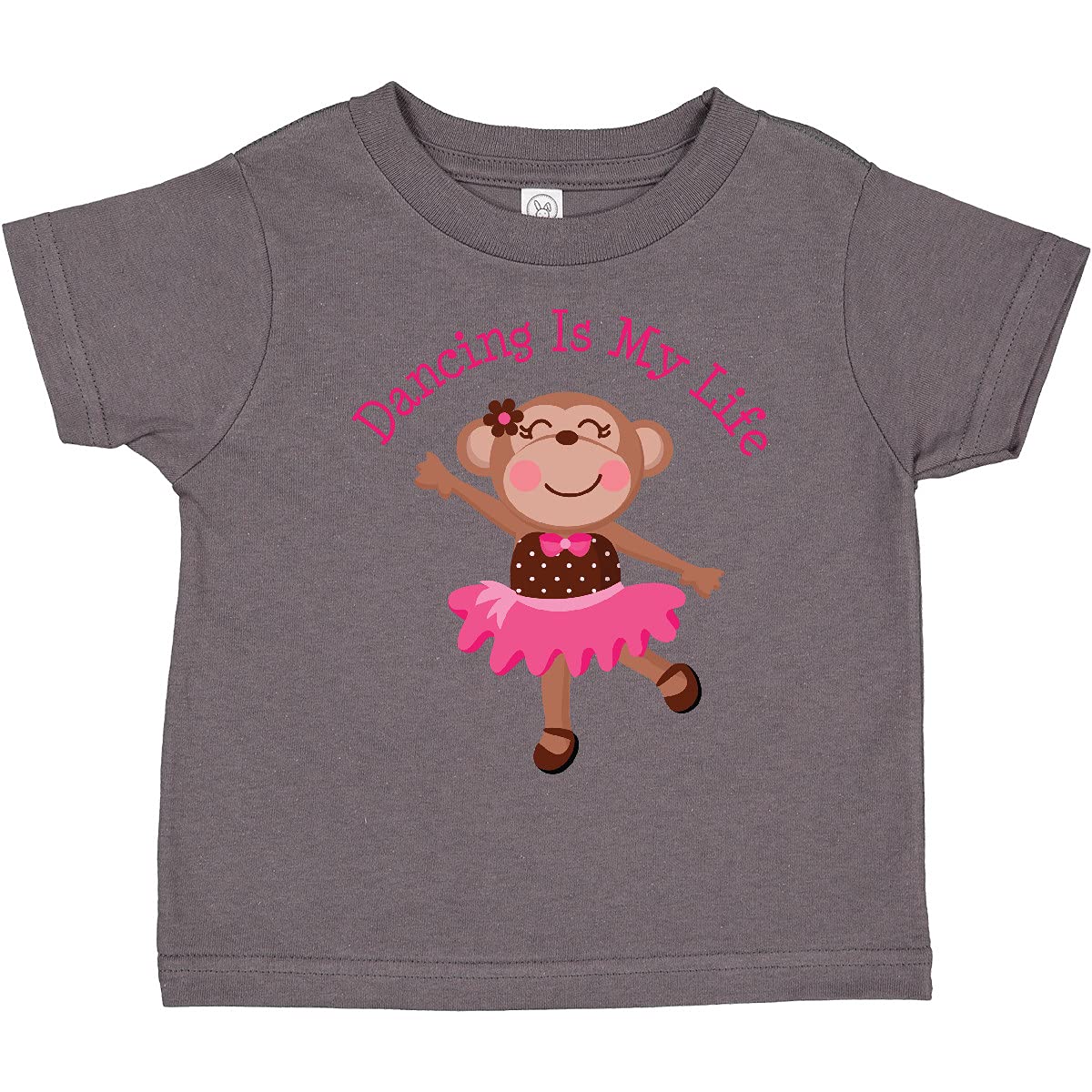 Inktastic Dancing Monkey Toddler T-Shirt for Girls - Cute Animal Graphic Tee for Playdates, Birthday Parties & Everyday Fun