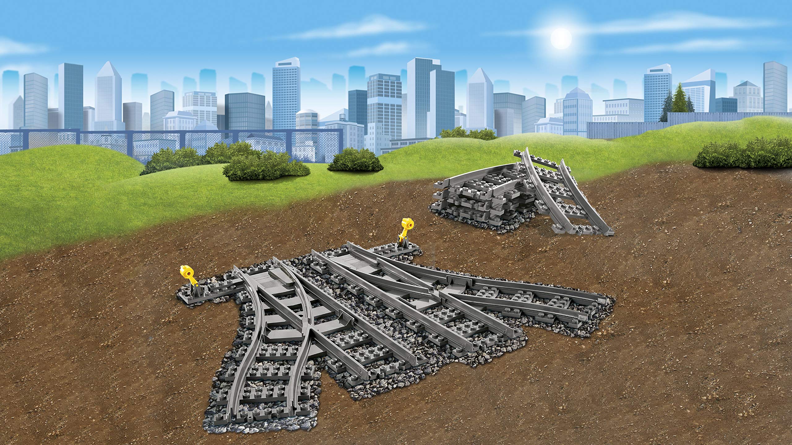 LEGO City Train Tracks Building Toy - 7895 Railway Expansion Set for Kids, Compatible with LEGO Trains | Perfect for Playrooms, Birthday Gifts & STEM Learning Activities