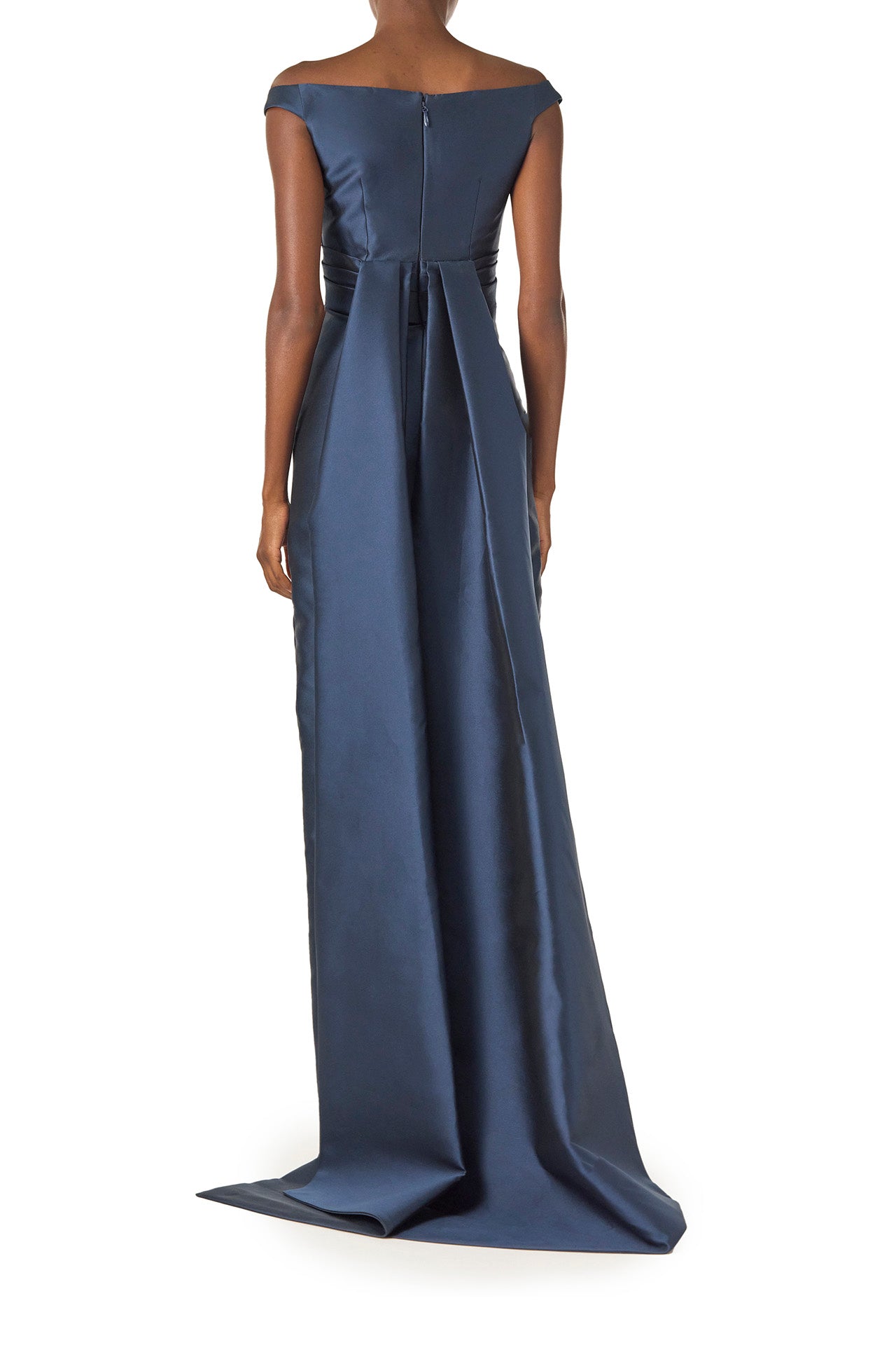 Elegant Off-the-Shoulder Mikado Wedding Gown - Perfect for Bridal, Prom & Formal Events