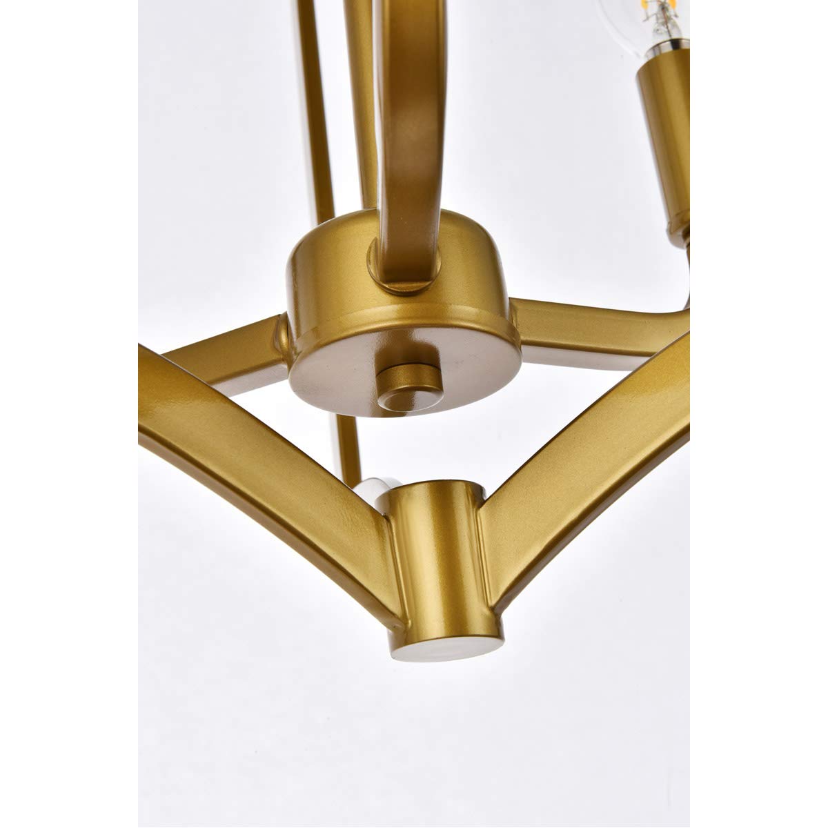Kiera 3-Light Mid-Century Modern Brass Metal Flush Mount Ceiling Light - Perfect for Dining Room, Bedroom & Hallway Lighting