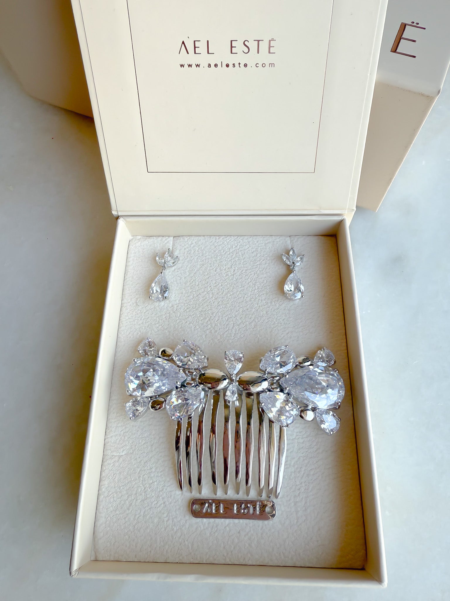 Laurent Crystal Bridal Comb Set - Silver Wedding Hair Accessories for Brides, Bridesmaids & Special Occasions
