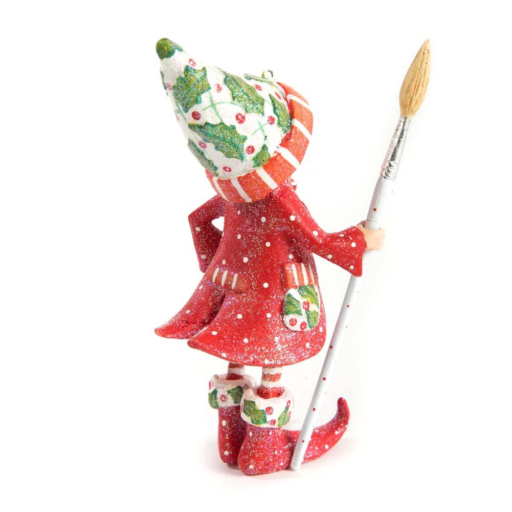 Patience Brewster Dash Away Vixen's Elf Christmas Ornament - Handcrafted Holiday Tree Decoration for Xmas, Winter Decor & Gift Giving