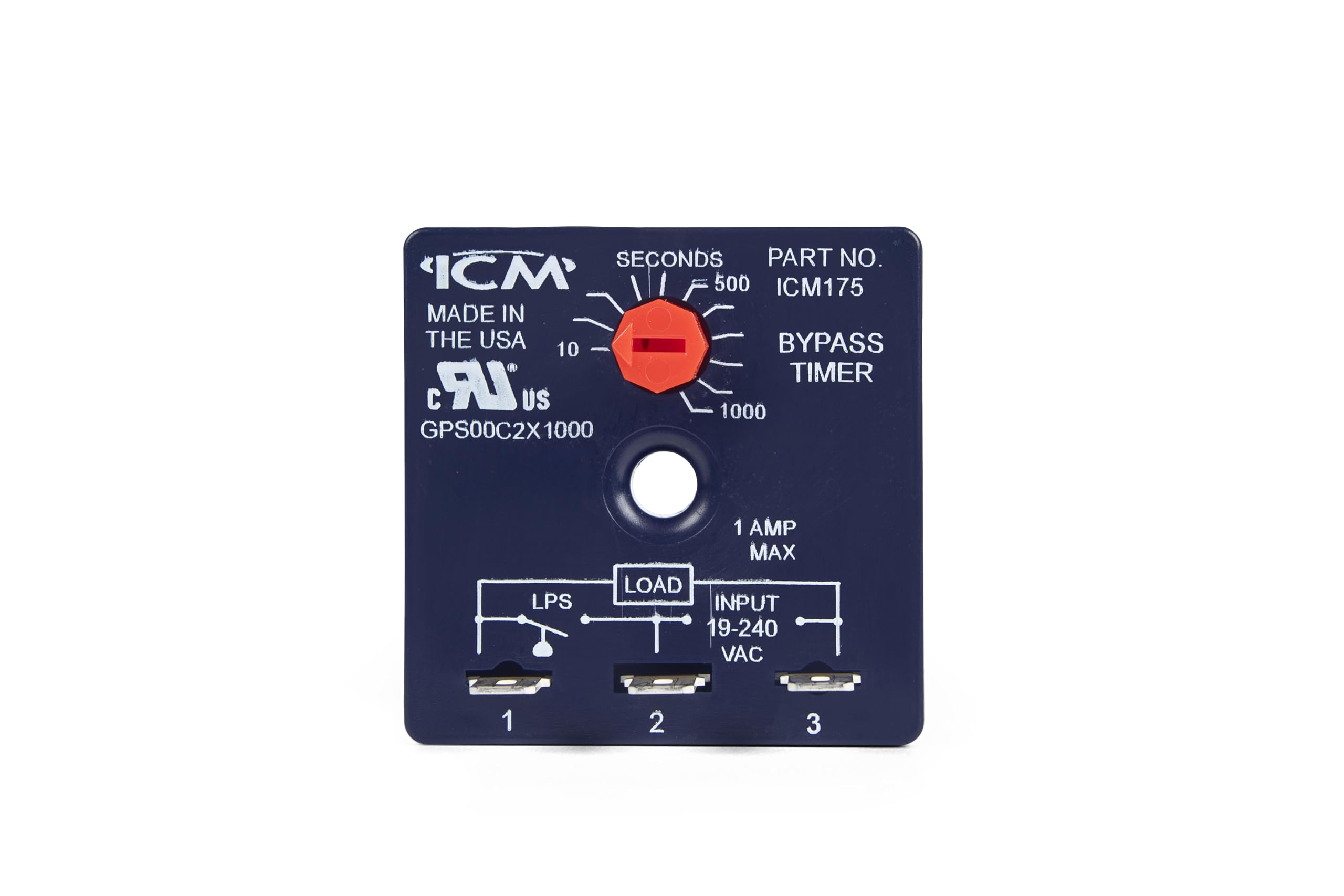 10-Pack ICM175 Time Delay Relay with Bypass Timer - Made in USA - Perfect for Industrial Automation, HVAC Systems, and Electrical Control Panels