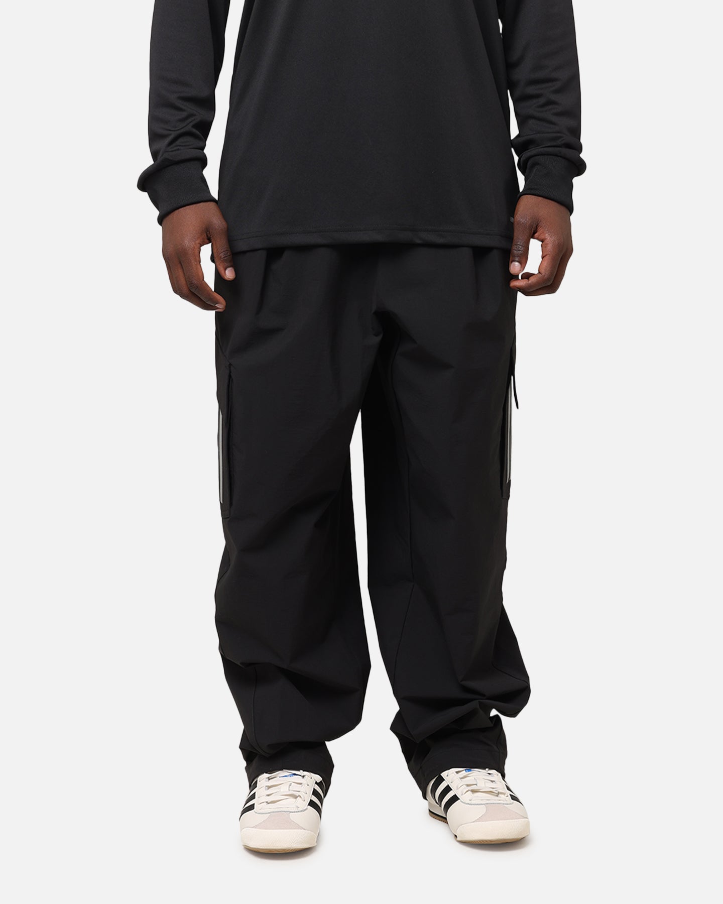 Adidas x Mercedes AMG Petronas Formula One F1 2025 Mechanics Joggers for Men - Black & White Athletic Pants for Running, Training & Casual Wear