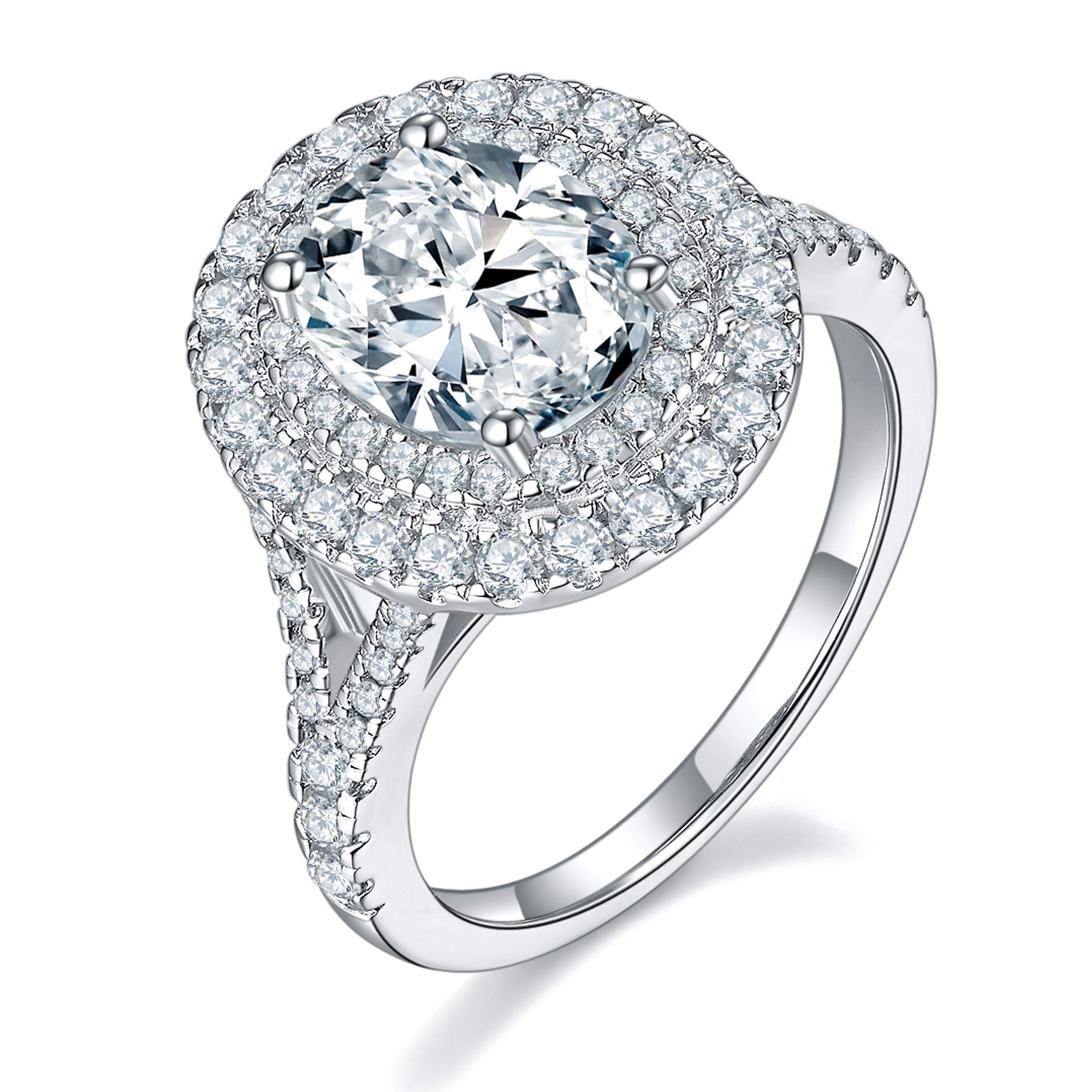 Exquisite Handmade 18K Platinum Moissanite Diamond Engagement Rings for Women | D Color VVS1 Clarity Promise & Wedding Bands | Perfect Anniversary Jewelry Gift for Her | Ideal for Proposals, Weddings & Romantic Celebrations