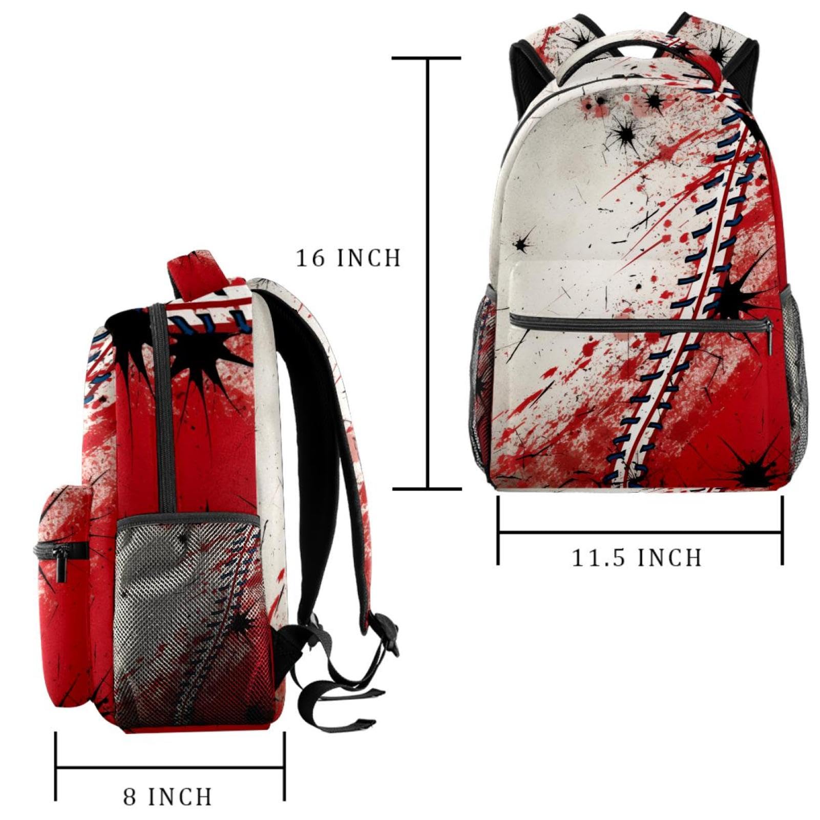 Lightweight Travel Backpack for Men & Women - Durable Baseball Texture Design - Perfect for Work, Commuting & Outdoor Adventures