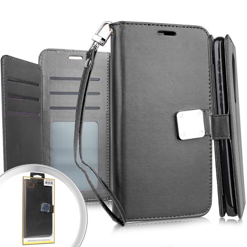 Samsung Galaxy A11 Deluxe Wallet Case with Card Holder - Blister Black - Slim Protective Cover for Everyday Use & Travel