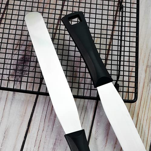 WOIWO Stainless Steel Cake Spatula - 1PC Angled Icing Spreader, Butter Knife for Baking | Perfect for Cake Decorating, Cookie Dough, and Dessert Preparation