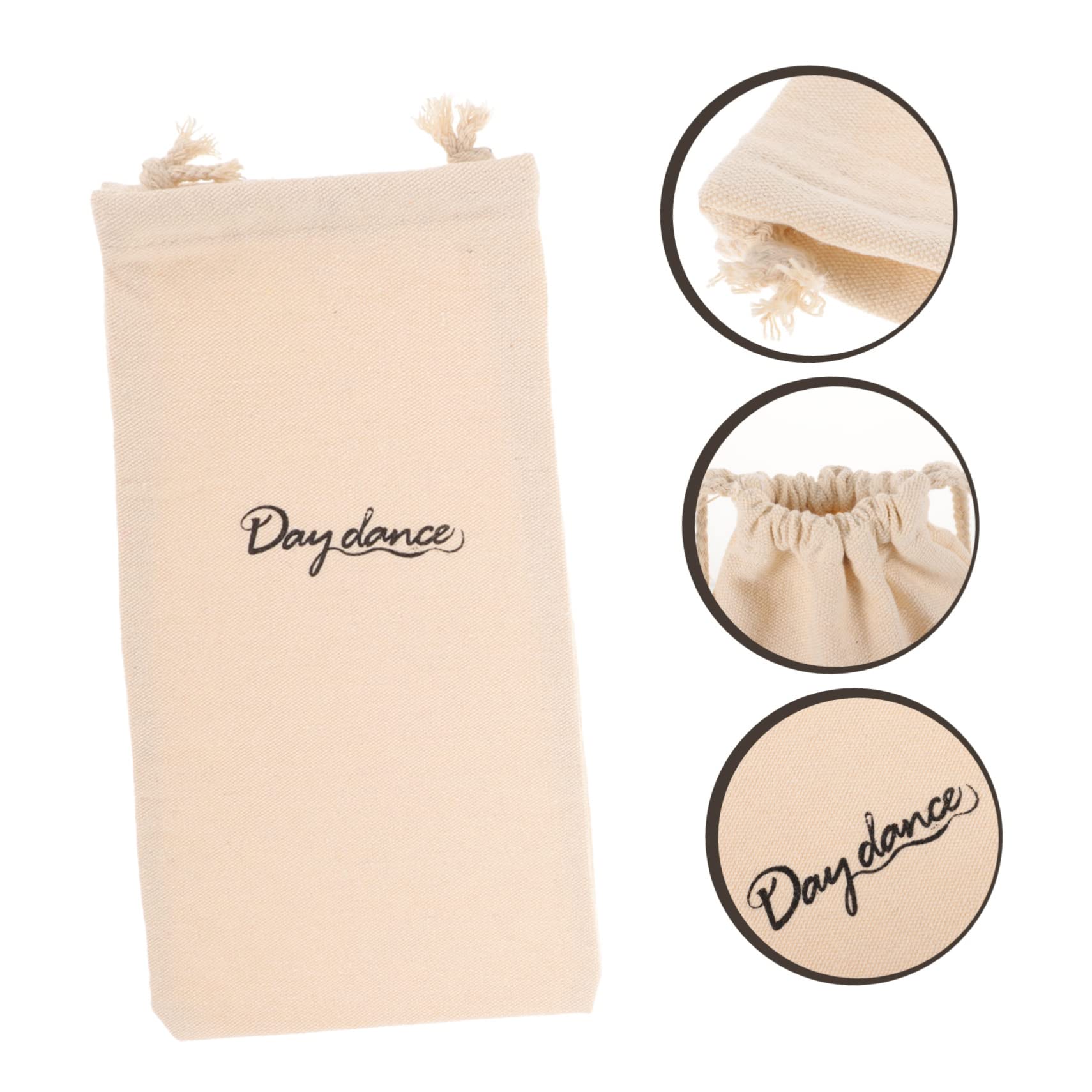 INOOMP Drawstring Canvas Ballet Dance Shoe Bag - Lightweight Storage & Carrying Pouch for Ballet, Jazz, Tap Shoes - Perfect for Dance Classes, Rehearsals & Travel