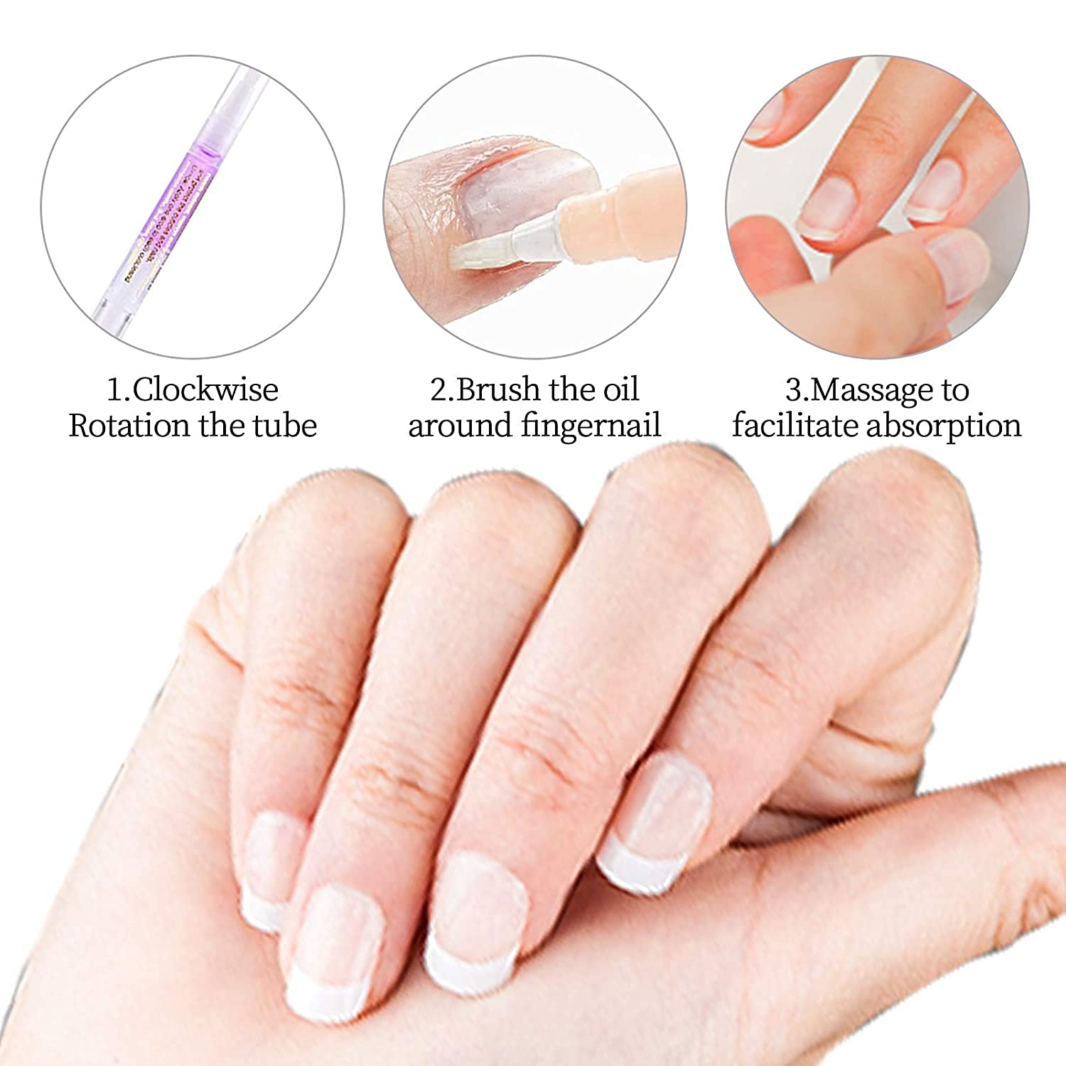 NAILWIND Nail Cuticle Oil Pen - Hydrating Cuticle Revitalizer with Soft Brush for Dry, Damaged Nails | Fruity Moisturizing Treatment Gel | Bulk Pack for Salon & Home Use | Perfect for Manicures, Pedicures & Nail Care Routine