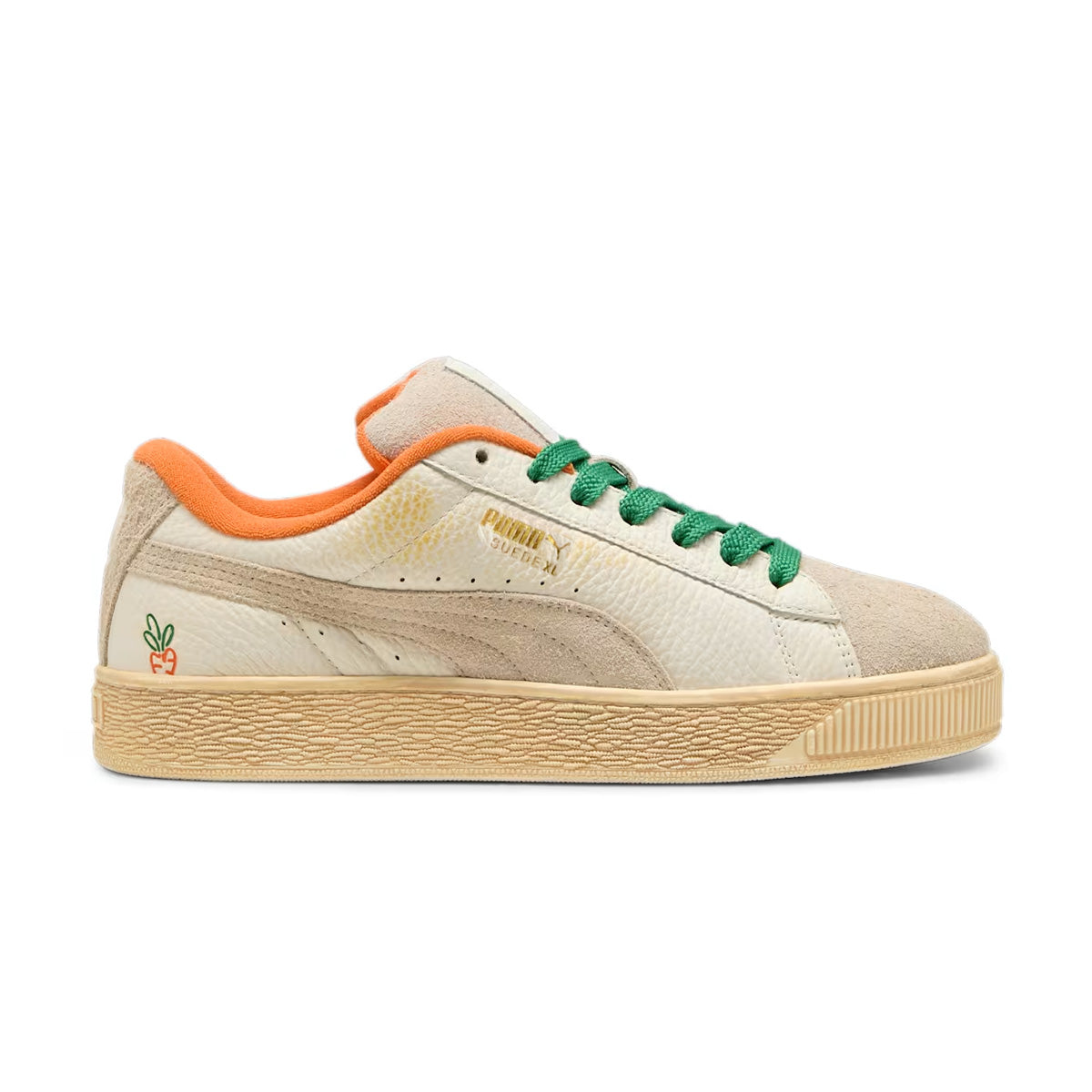 Carrots Suede XL Sneakers in Warm White & Rickie Orange | Stylish & Comfortable Men's Shoes for Casual Wear, Street Fashion & Everyday Outfits
