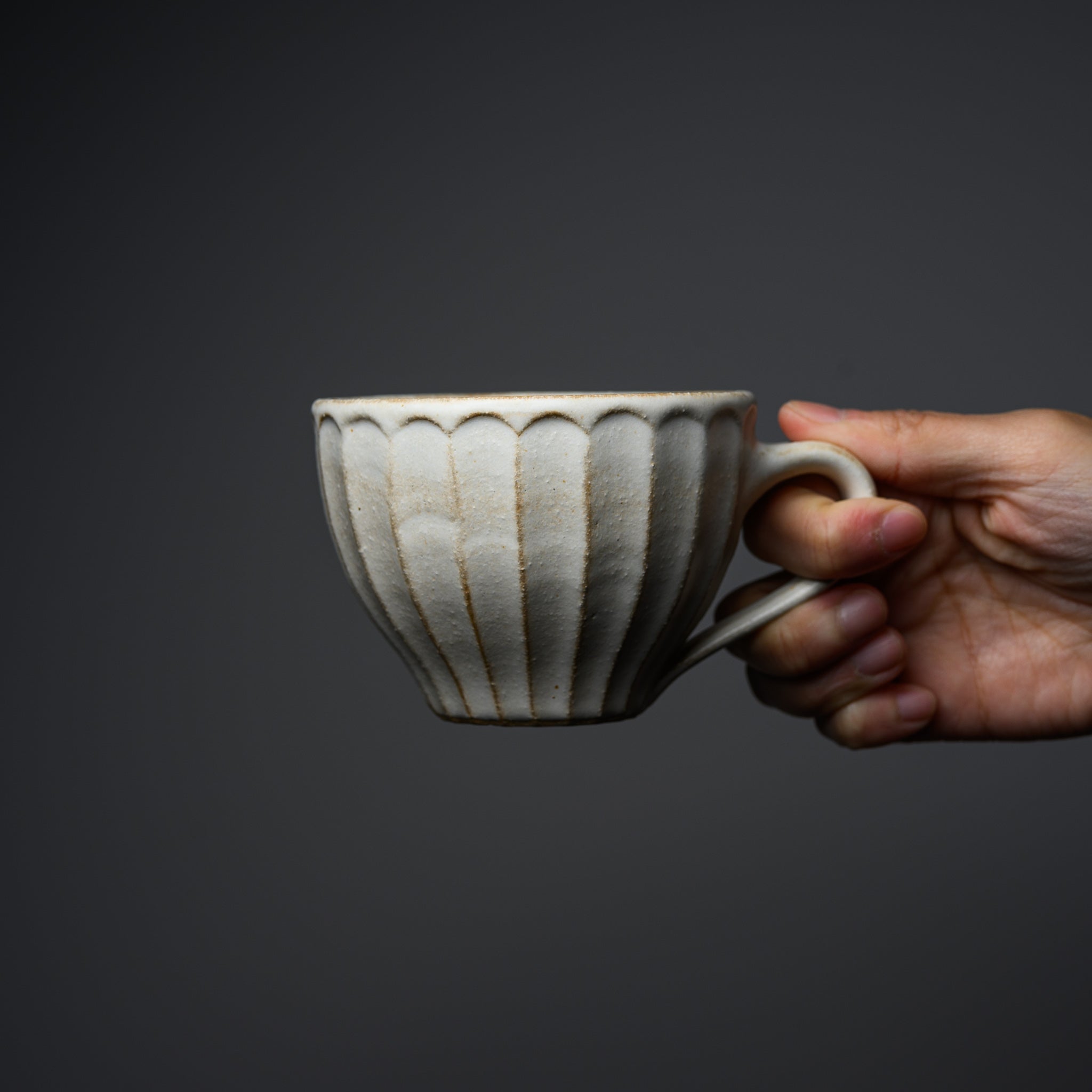 Wakasama Kiln Kinari Round Ceramic Mug - 180ml (6oz) Handmade Japanese Pottery Tea Cup for Coffee, Matcha, or Hot Drinks - Perfect for Home, Office, or Gift Giving