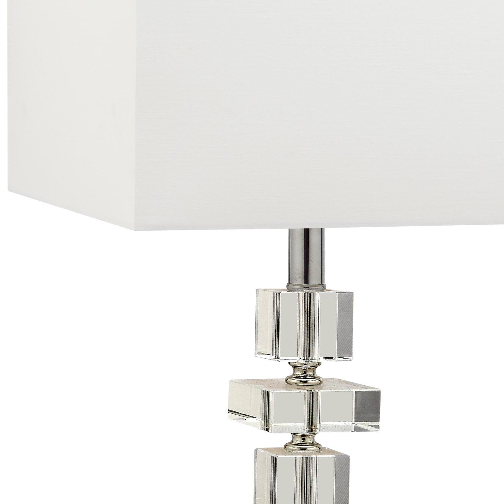 SAFAVIEH Modern Deco 28-inch Table Lamp Set of 2 with LED Bulbs - Stylish Lighting for Bedroom, Living Room & Home Office - Perfect for Nightstand, Reading Nook or Workspace Ambience