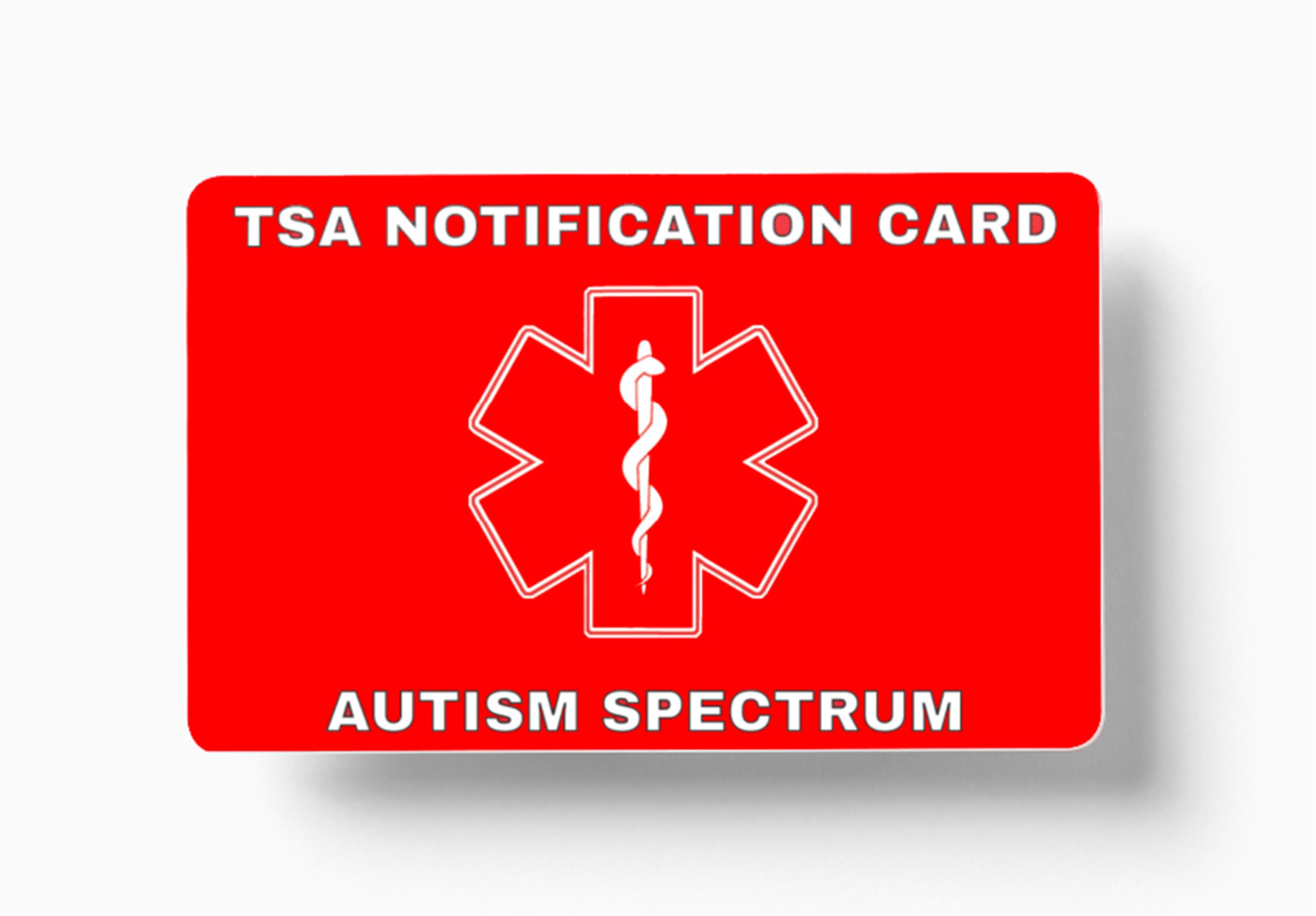 TSA Notification Card for Autism Spectrum - Compact Wallet Size (2 Pack) | Ideal for Air Travel & Security Checkpoints