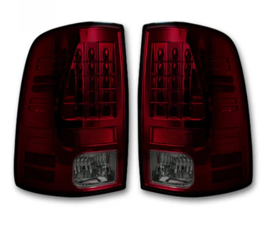 2013-2018 Dodge RAM 1500 LED Tail Lights - Dark Red Smoked Replacement (OEM Fit) for Enhanced Visibility & Style | Perfect for Night Driving & Custom Truck Upgrades
