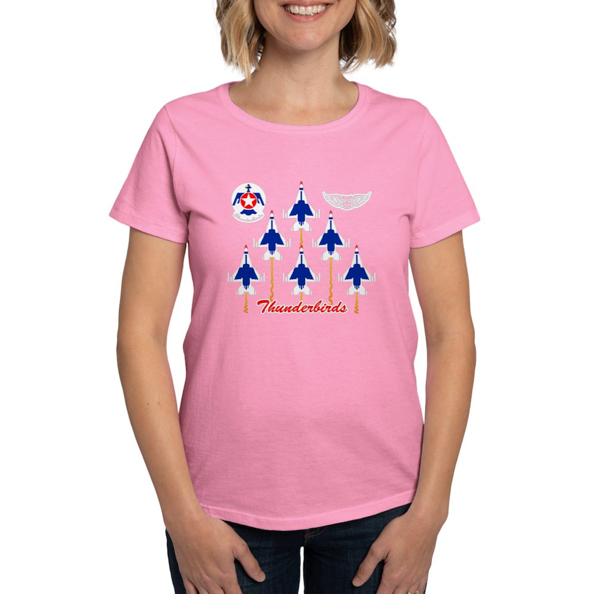 Thunderbirds Women's Dark Cotton T-Shirt - Soft & Comfortable Casual Tee for Everyday Wear | Perfect for Outings, Work & Relaxation